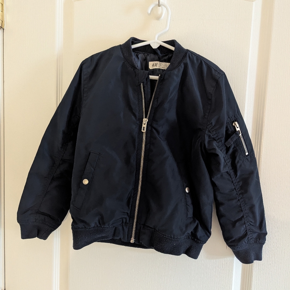 Navy Blue Kids' Bomber Jacket